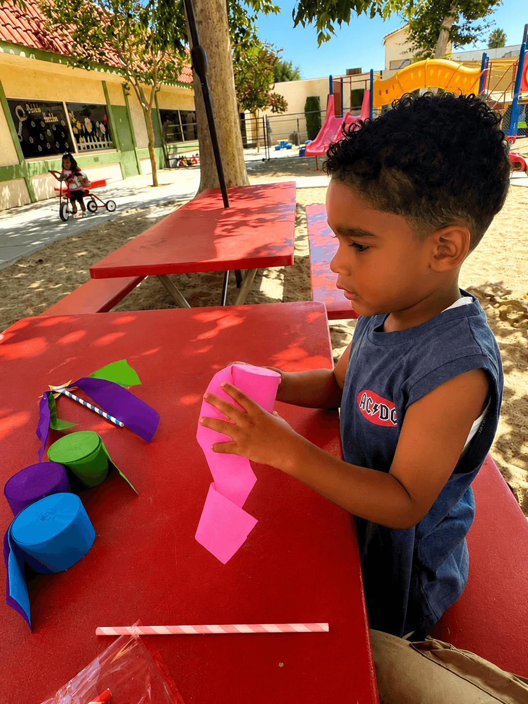 After school craft time on the playground