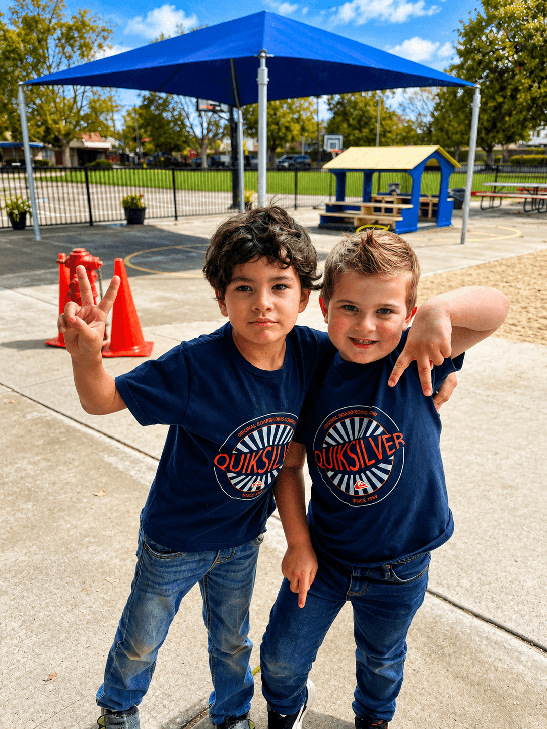 After school friends on the playground