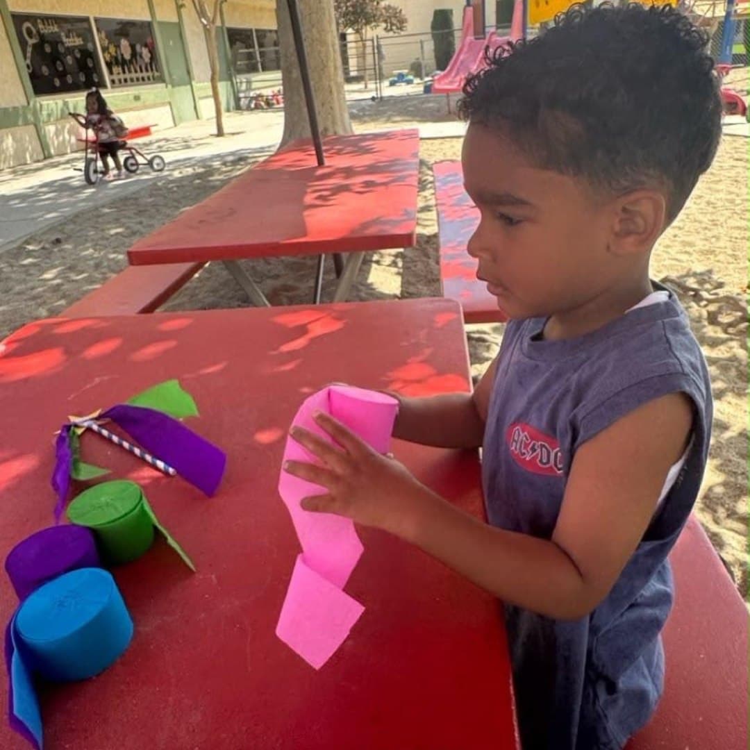 After school craft time on the playground