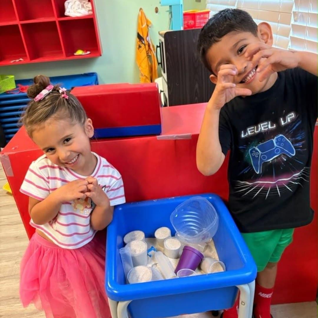Pre-K students dressed up for a themed classroom day